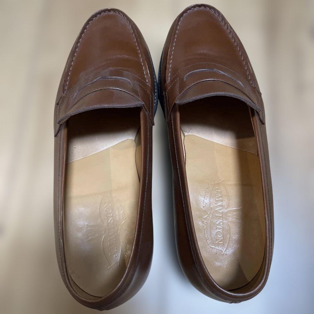 【美品】 J.M.WESTON 25.5 ブラウンレザー ローファー
