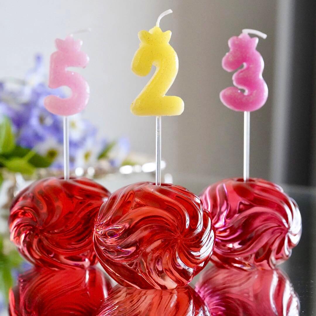 オールドバカラBACCARATローザス★燭台★赤 レッド★キャンドルスタンド★B