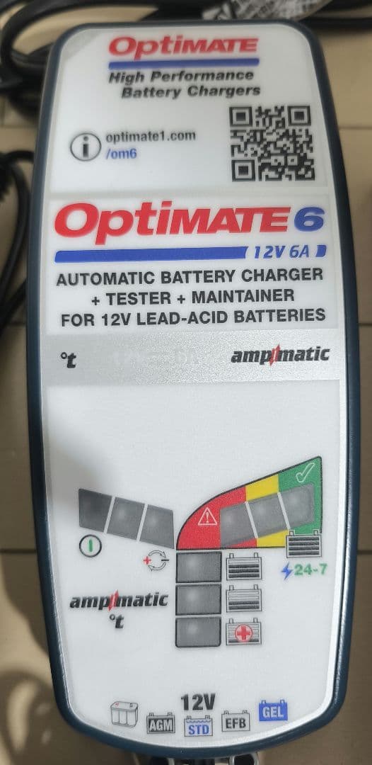 TecMATE OptiMATE６ TM367 バッテリー充電器