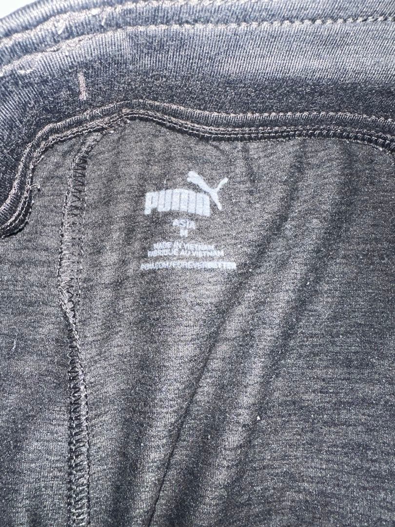 PUMA フード付きジャージ上下セット ブラック/グレー