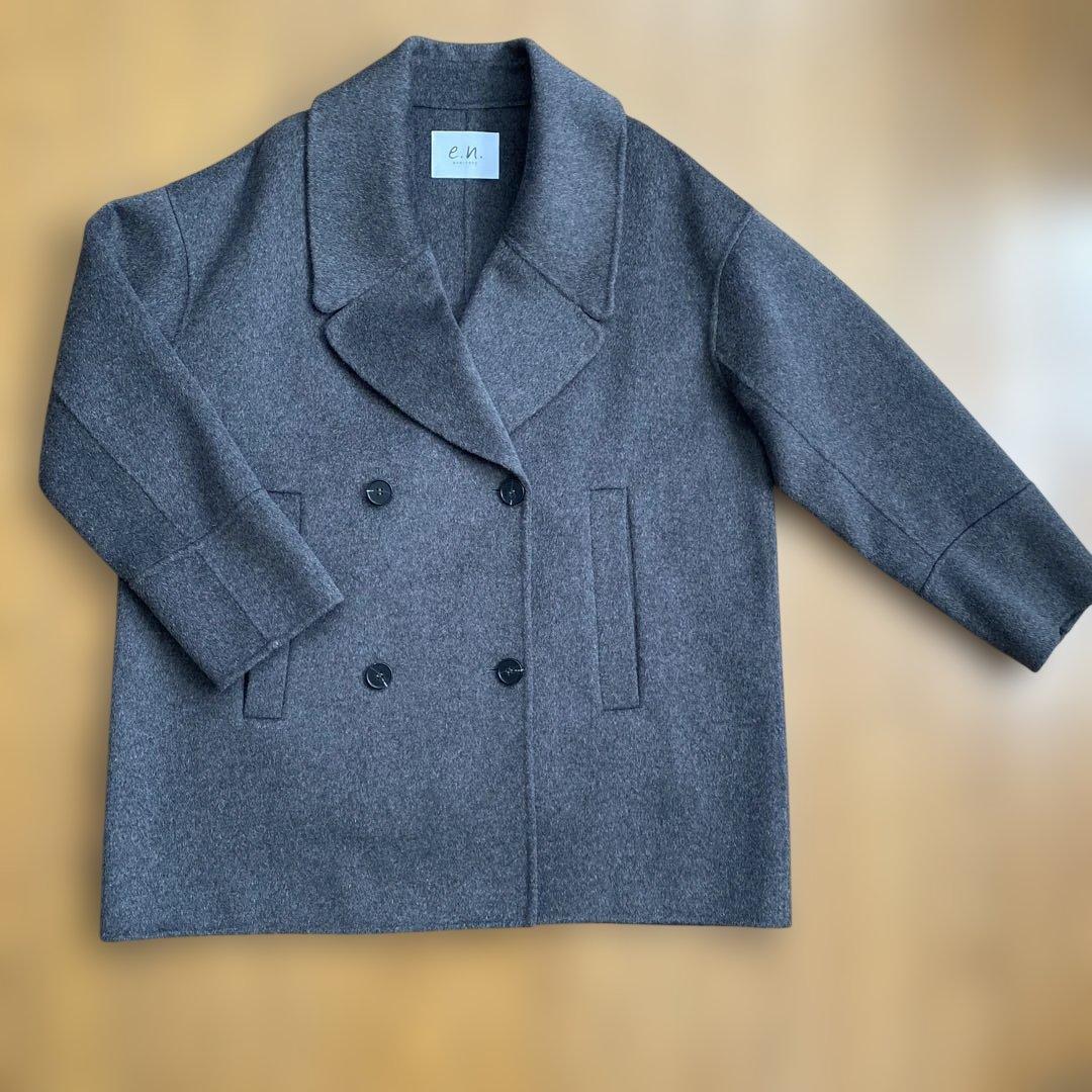 【タグ付新品】evernavy リバーPコート　チャコールグレー　エバーネイビー