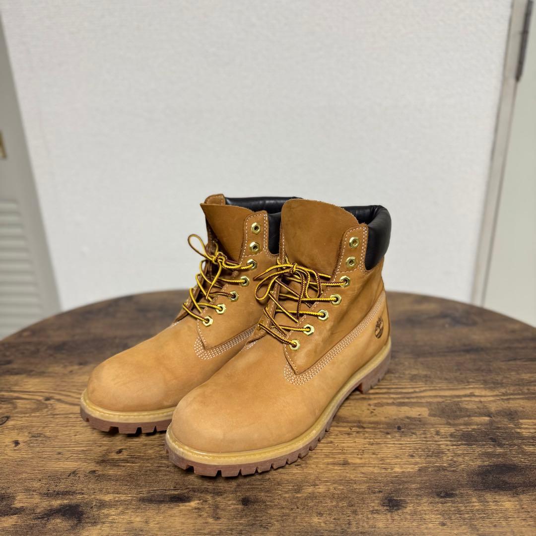 Timberland 防水レザー ワークブーツ ベージュ
