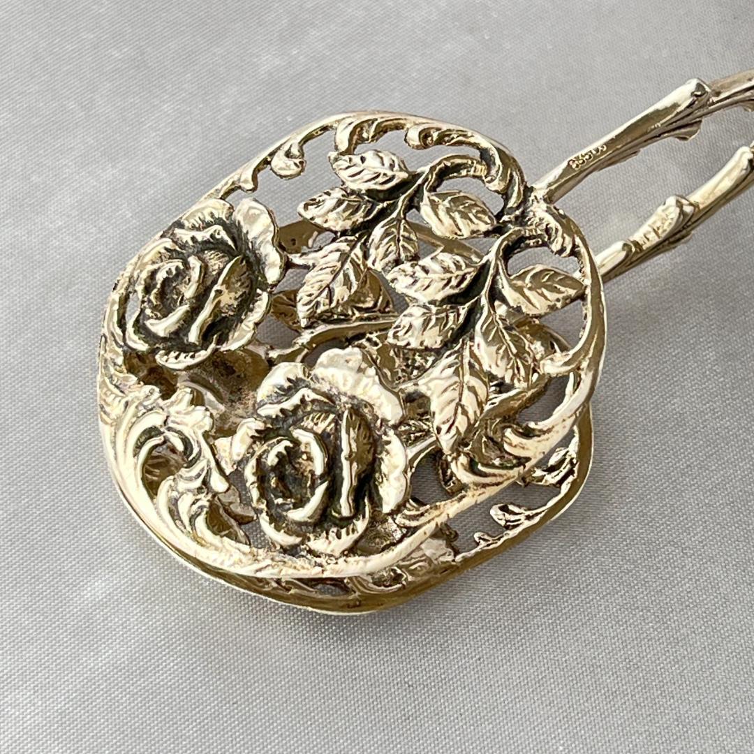 【Christoph Bach】 薔薇の透かしのペストリートング【純銀】17cm