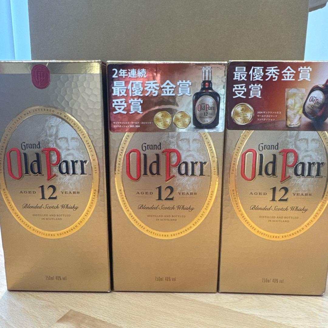 3本セット　Grand Old Parr グランドオールドパー12年　スコッチ