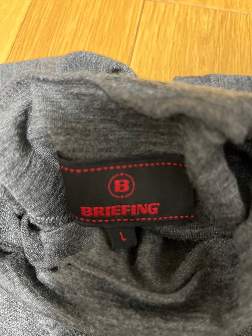 BRIEFING ダークグレー ハイネックシャツ
