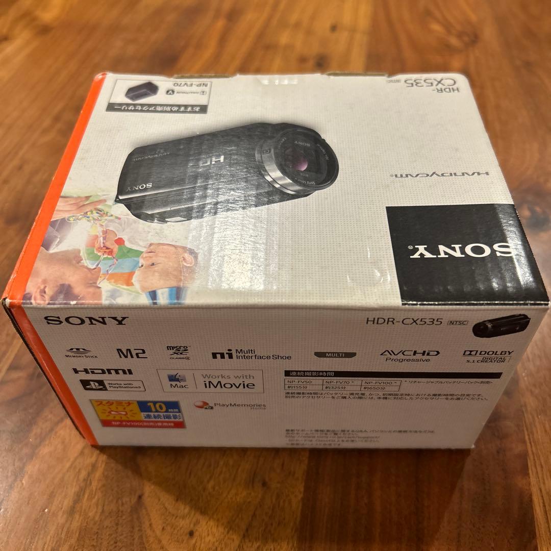 【訳あり】SONY HDR-CX535 ビデオカメラ ボルドーブラウン