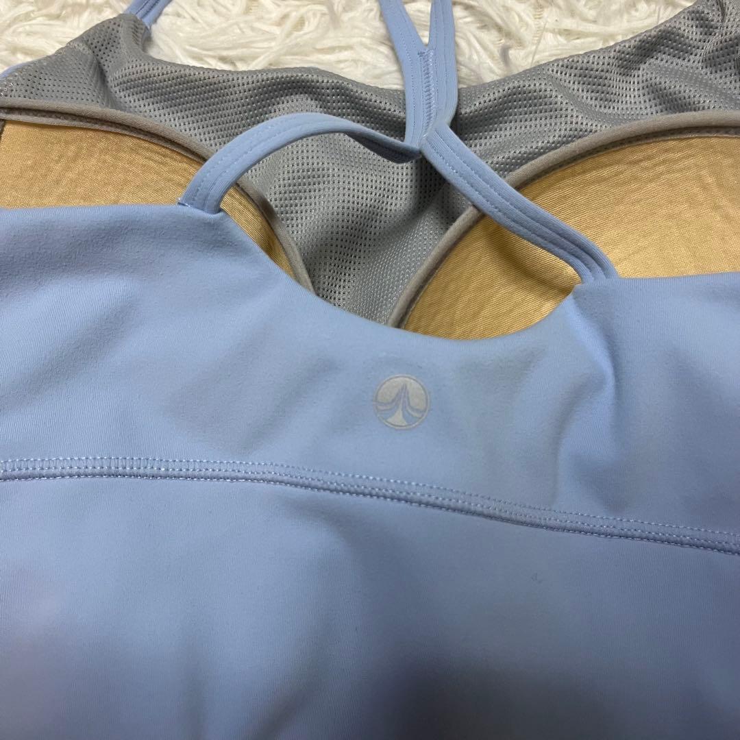 美品 スカーラ sukala ヨガ スパッツ レギンス 青 クール セットアップ