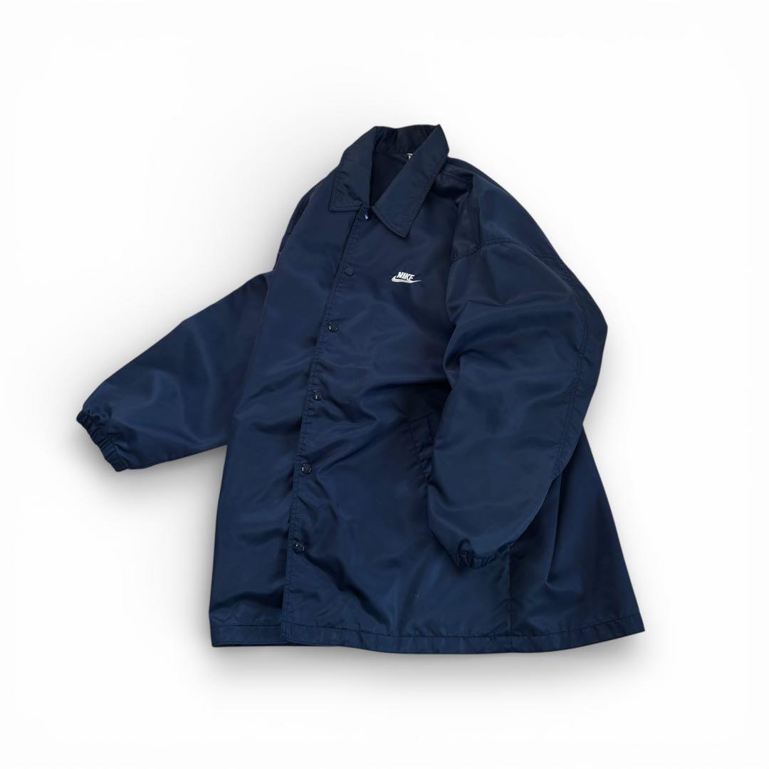90s NIKE コーチジャケット 紺 L銀タグ バスケタグ USAヴィンテージ