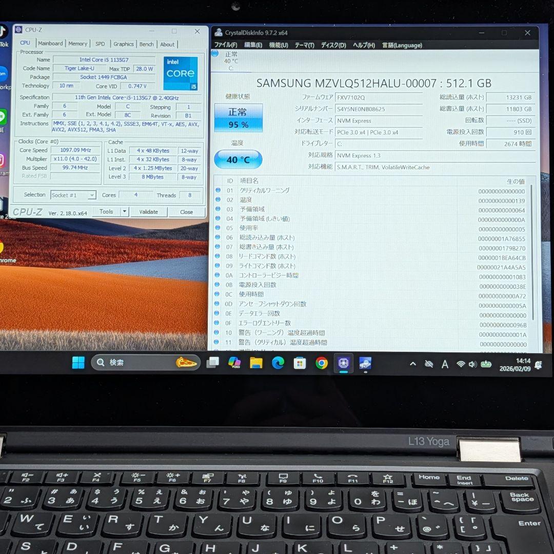 Windowsノート本体 Lenovo Thinkpad L13 YogaGen2 Core i5