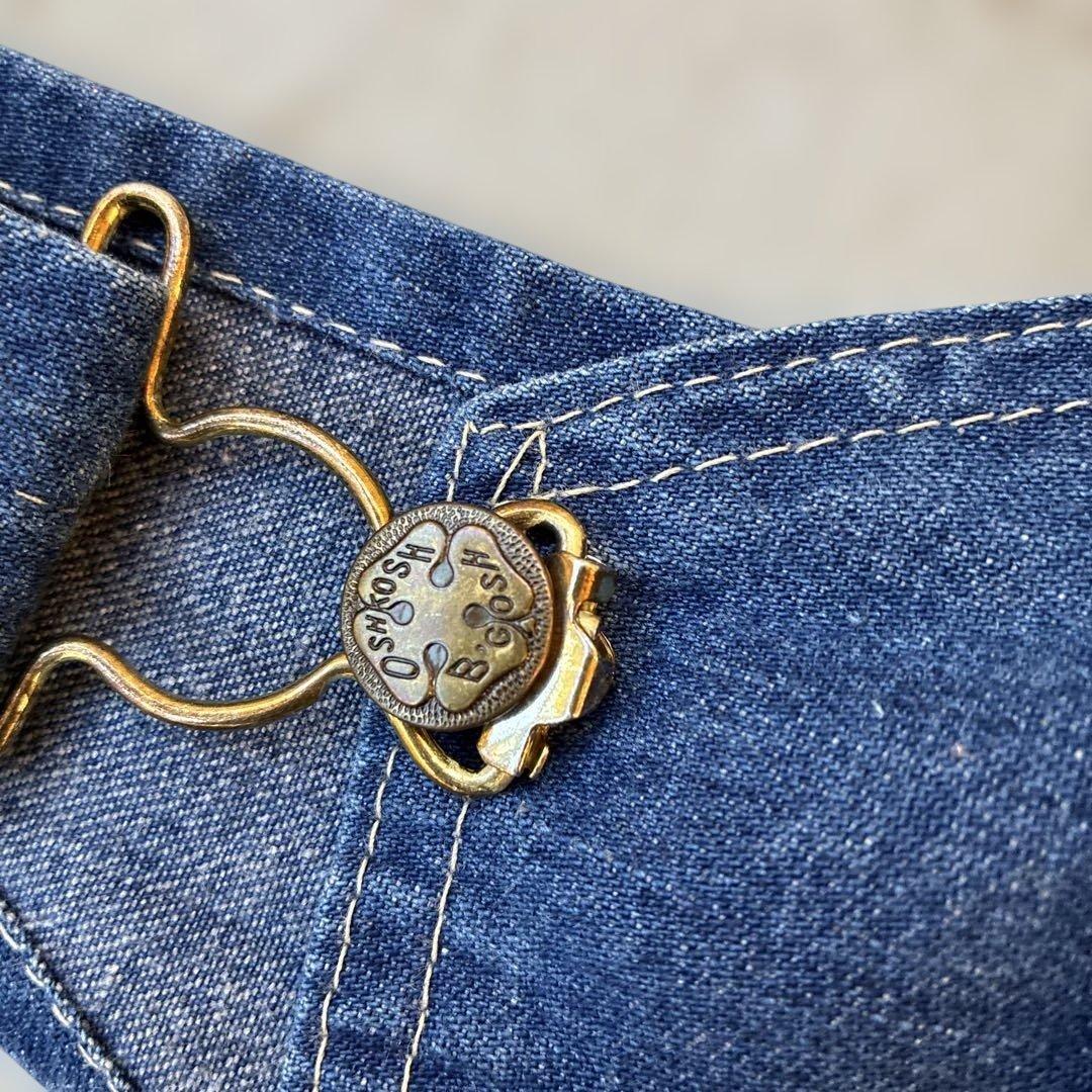 オーバーオール　オシュコシュ　アメリカ製USA70s インディゴブルーデニム古着