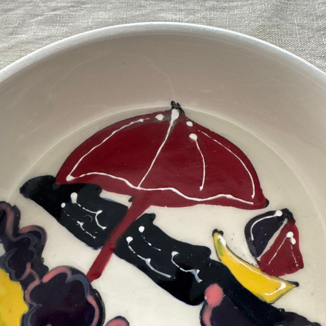リッツカールトン　パラソルとヨットとトイプードルのデザインの陶器ボウル