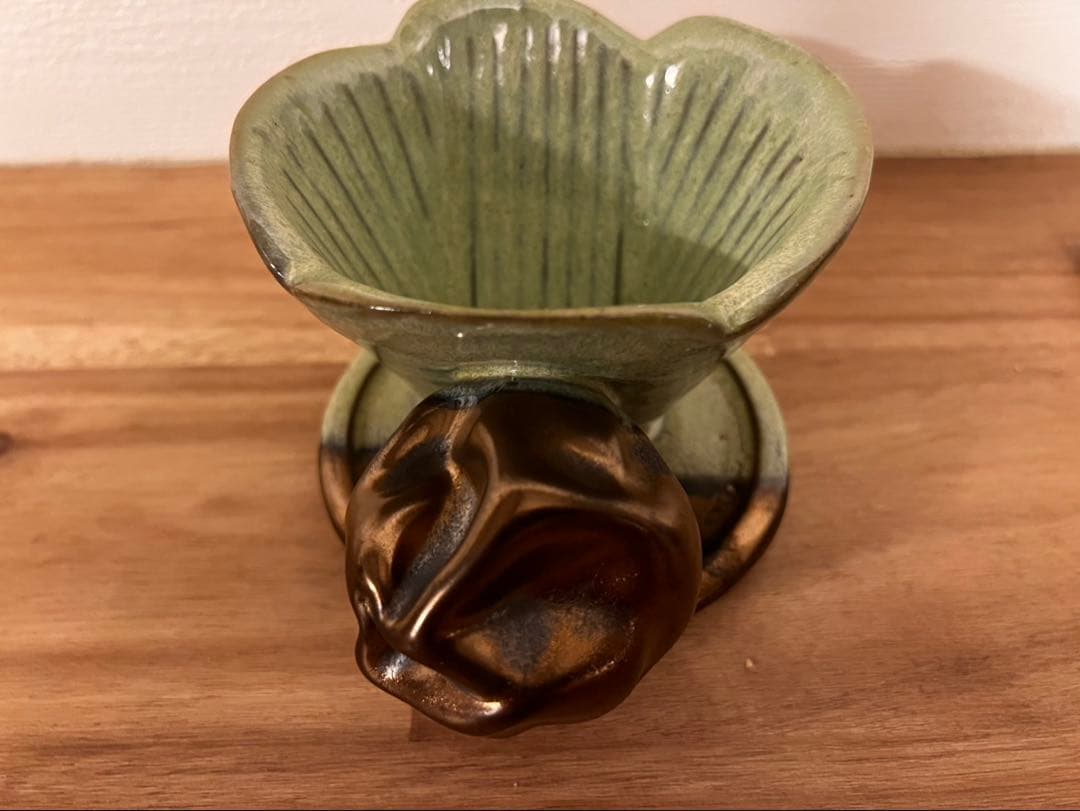 年末SALE 今村能章　陶器製 花びら形 ドリッパー