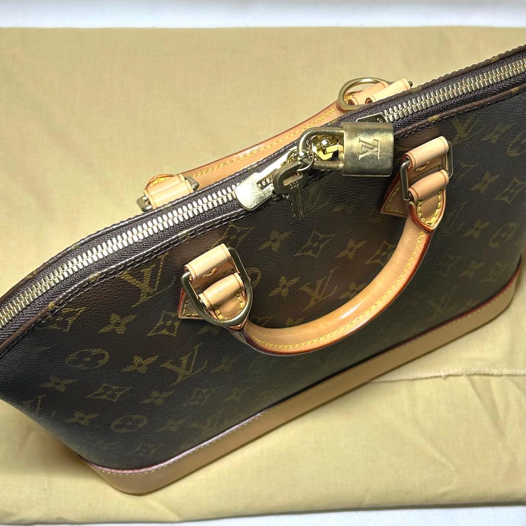超美品 正規品 ルイヴィトン モノグラム アルマ ハンドバッグ カデナ 保存袋