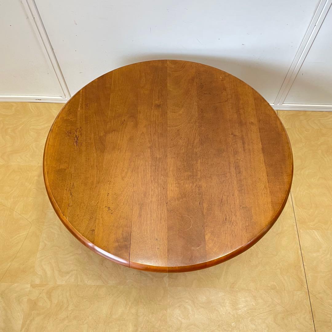 丸テーブル 折りたたみ 丸ちゃぶ台 折り畳み 座卓 木製 幅75センチ レトロ