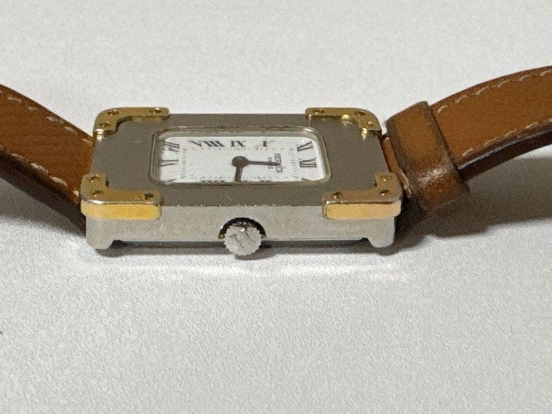 HERMES エルメス レディース腕時計 クロアジュール QZ レザーベルト