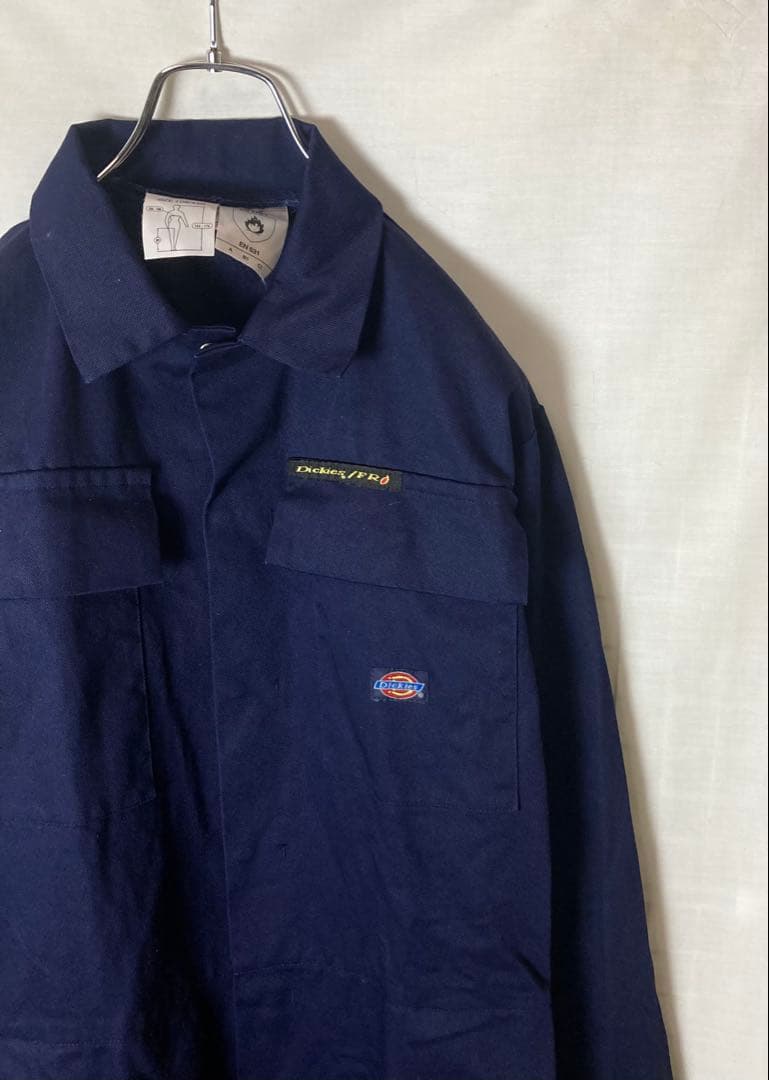 希少古着Dickiesディッキーズ ダークネイビーオールインワンツナギ ゆったり