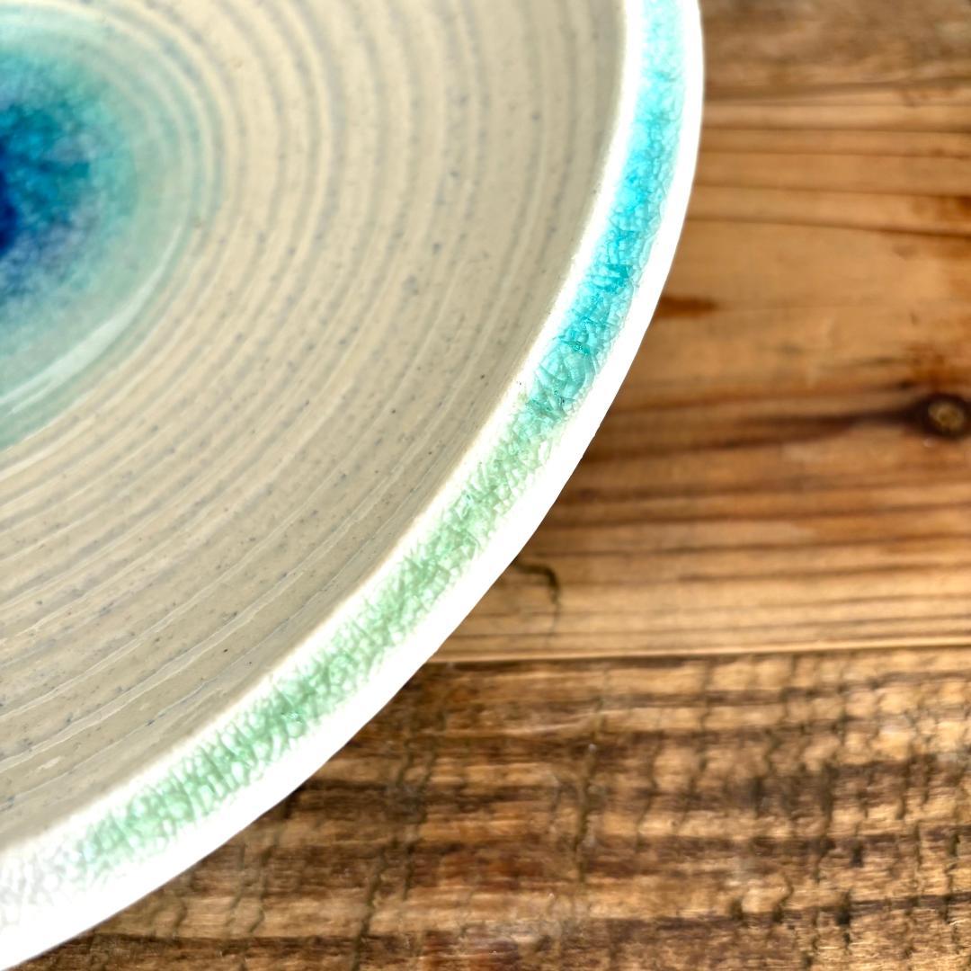 ガラス彩陶器 大皿 沖縄オーシャンブルー ギャラリー 風の島