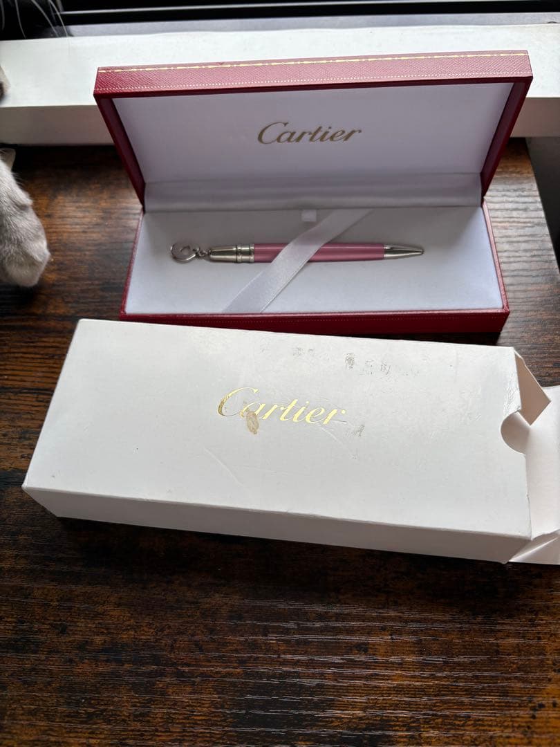 Cartier ピンク ボールペン 専用ケース付き