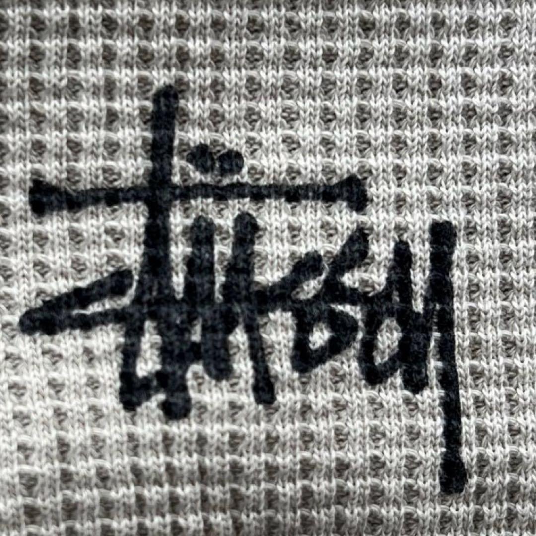 【希少・大人気】STUSSY ステューシー サーマル ワッフル ロンT 背面ロゴ