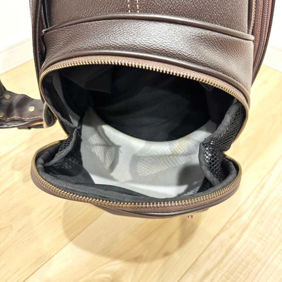 【希少廃盤】 BURBERRY バーバリー ブラウンレザー キャディバッグ