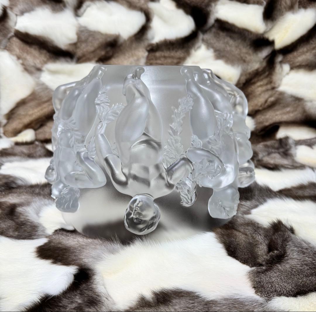 幅31.5cm LALIQUE ラリック　リュクサンブールベース 花瓶