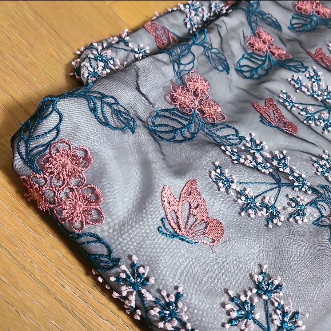 お値下げ！agris着物　刺繍　レース オーガンジー　洗える着物　レース着物