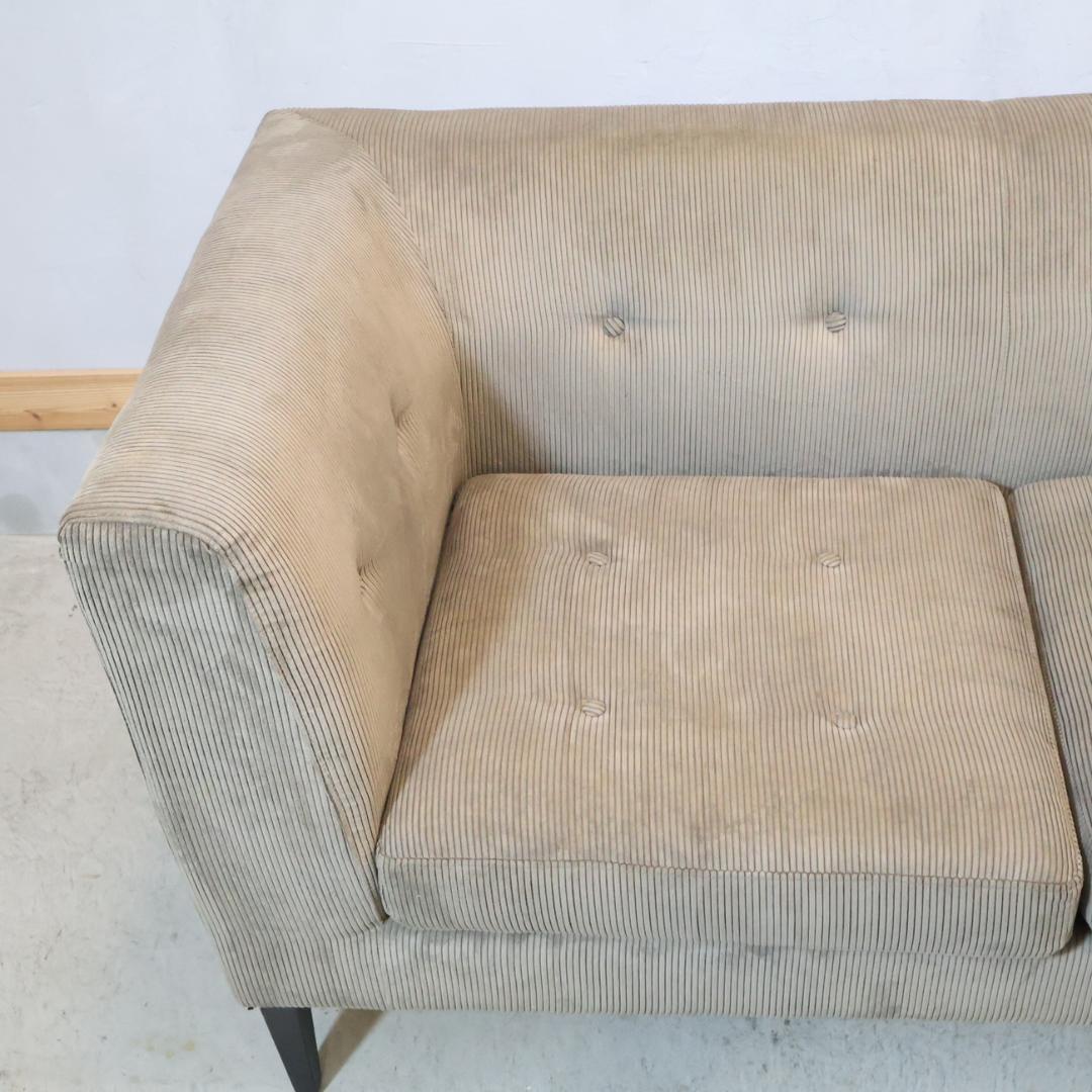 クラッシュゲート GRESS 2人掛けソファ 右肘 ジャガード ベンチソファー