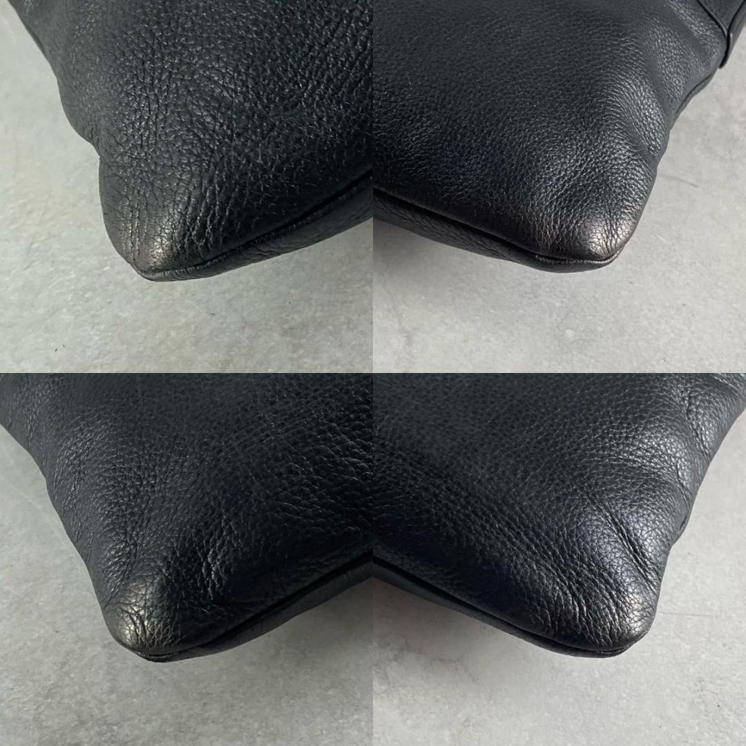 美品　トリーバーチ アマンダ　ブラック　レザー　ショルダーバッグ　グレインレザー