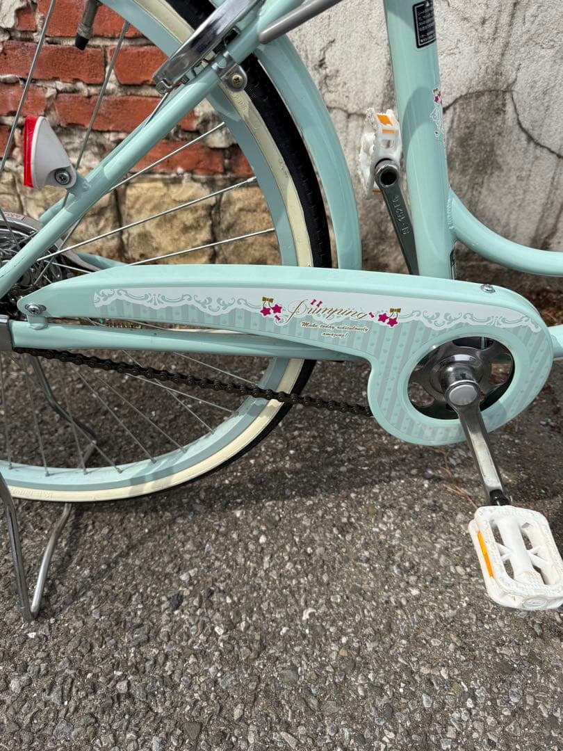 ミントグリーン 24インチサイクル ヘルメット付き