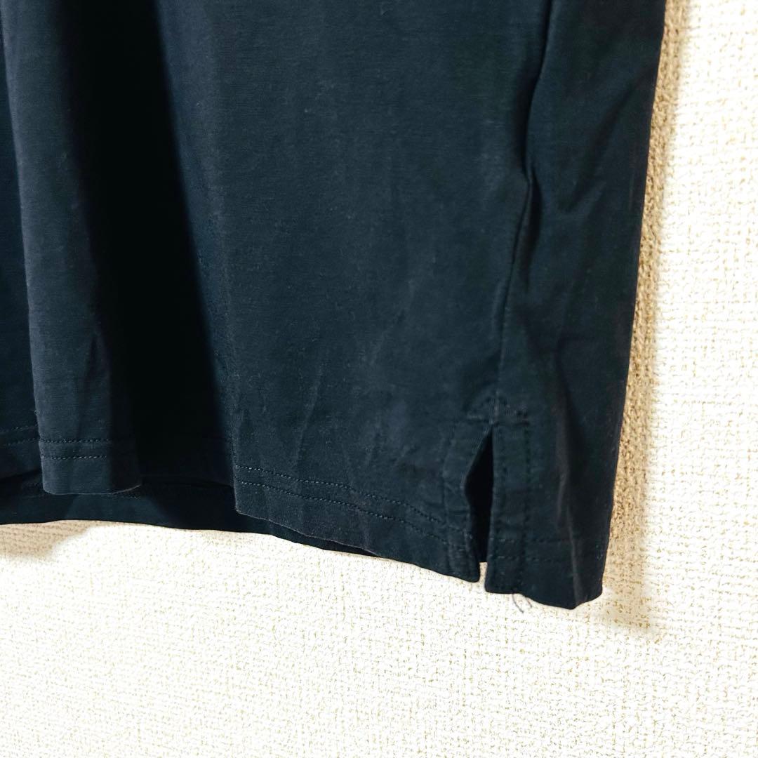 マークアンドロナ×Disney 半袖ポロシャツ 黒 グレー 背面ミッキー 刺繍