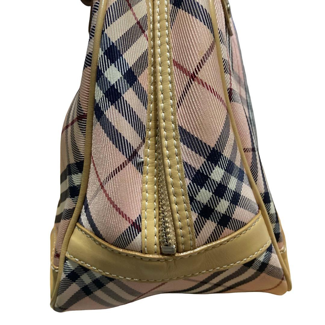 美品　BURBERRY バーバリー ミニボストン ノバチェック　ピンク
