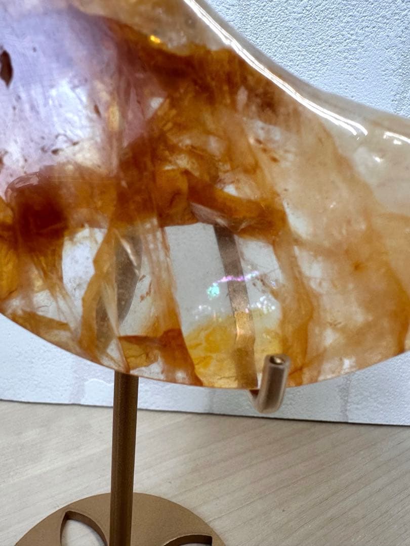 ゴールデンヒーラー　ムーン　月　虹入　スタンド付き