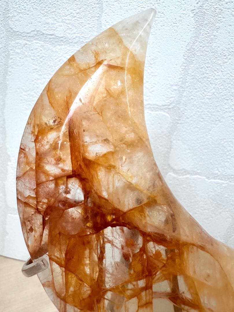 ゴールデンヒーラー　ムーン　月　虹入　スタンド付き