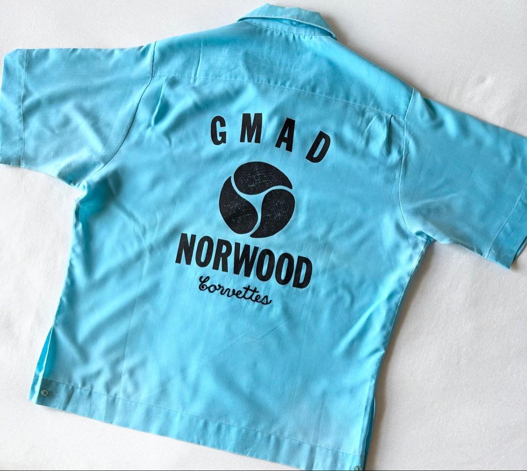 70's USA製 キングルイ King Louie ボーリングシャツ 刺繍