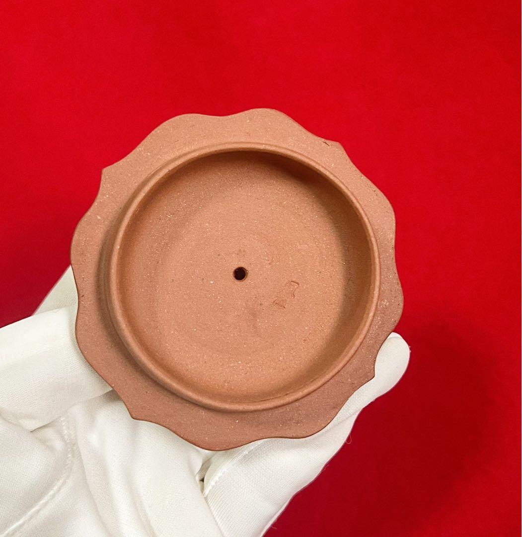 中国宜興 紫砂壺　梅花紋樣 詩詞 茶壺 柿子壺 急須 茶器 茶道具