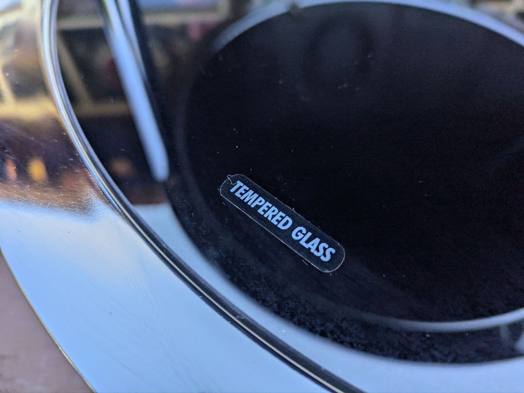 ミッドセンチュリー　スペースエイジ　ラウンドテーブル　強化ガラス　ガラステーブル