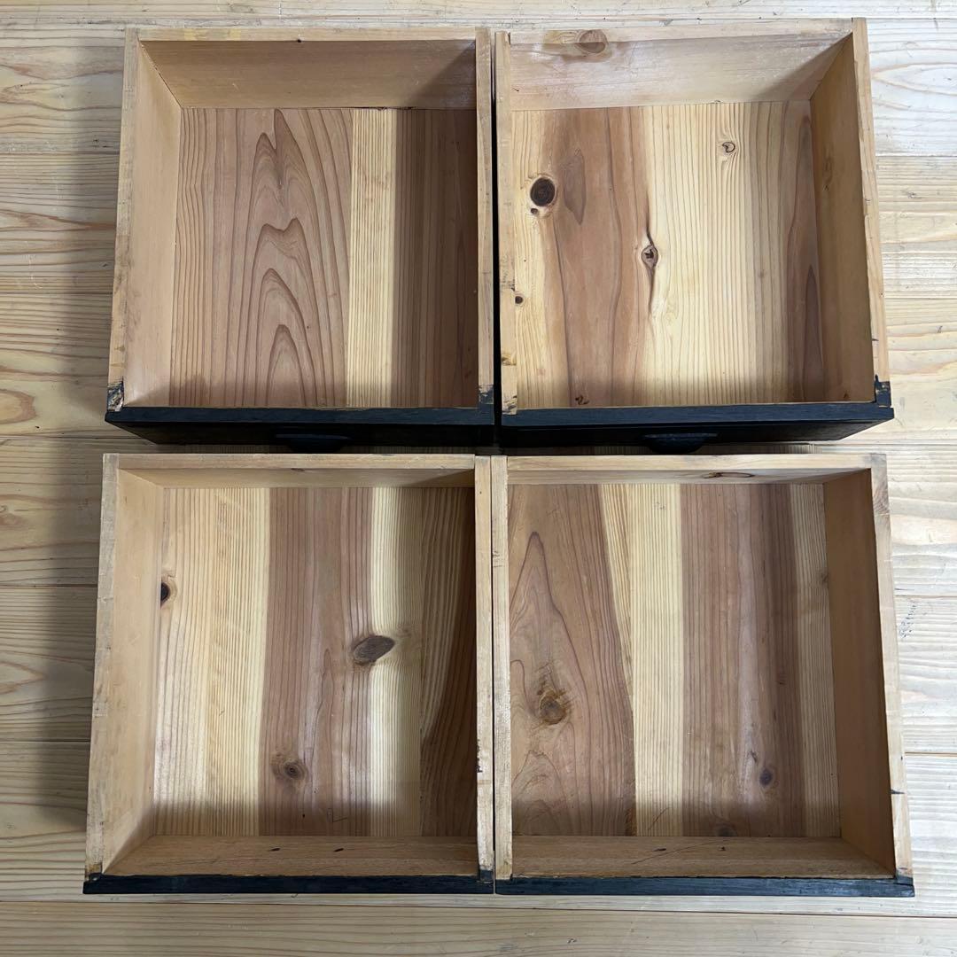 大型　水屋箪笥　ガラス棚　M079　古道具　古家具　ビンテージ　アンティーク