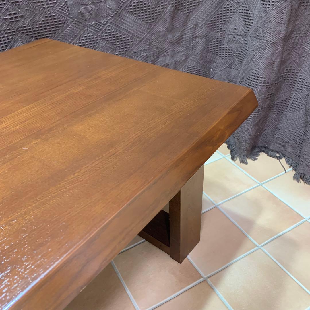 【自然耳付き】無垢材 ローテーブル コーヒーテーブル モダン 男前インテリア