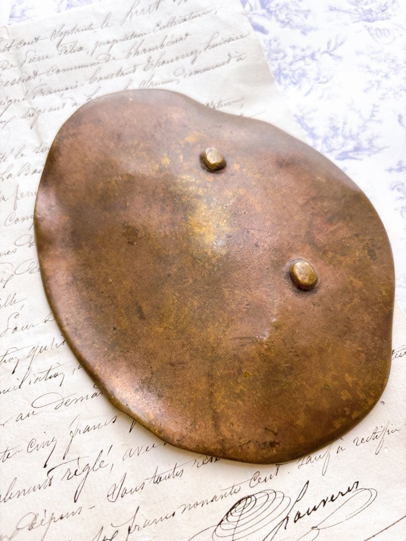 フランスアンティーク　真鍮製（丹銅）トレイ・すずらん