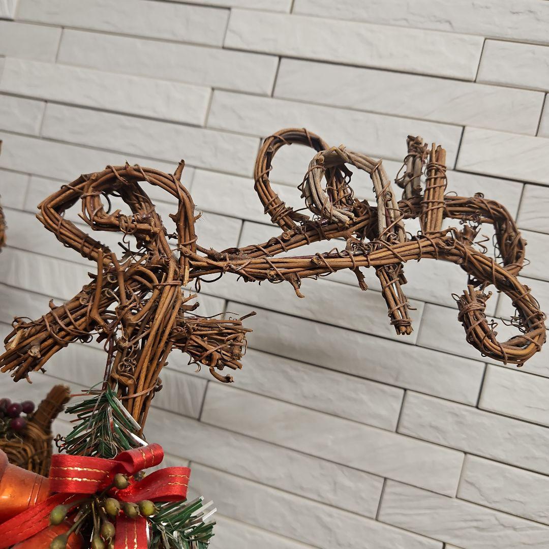 クリスマス飾りセット　サンタクロース&トナカイ親子・2WAYリース