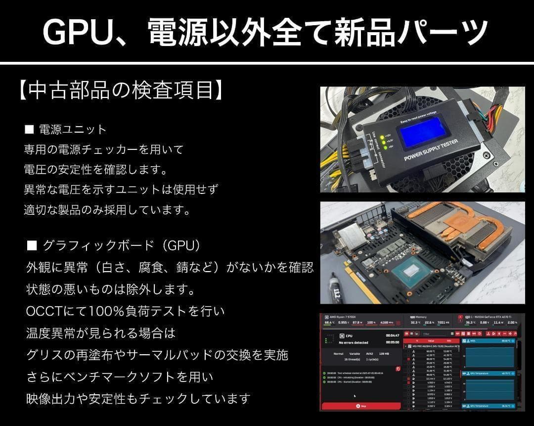 新品ケースゲーミングPC★RTX3080/Ryzen 7/SSD 512GB③