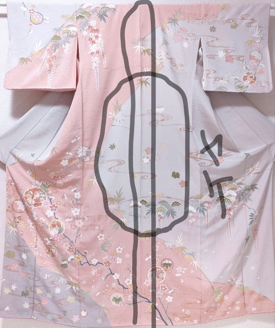 ❰6391❱ フルセット　訪問着　袋帯　帯〆　帯揚げ　正絹 入学式 七五三　着物