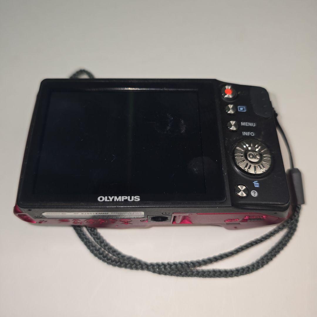 OLYMPUS 赤 デジタルカメラ 光学ズーム