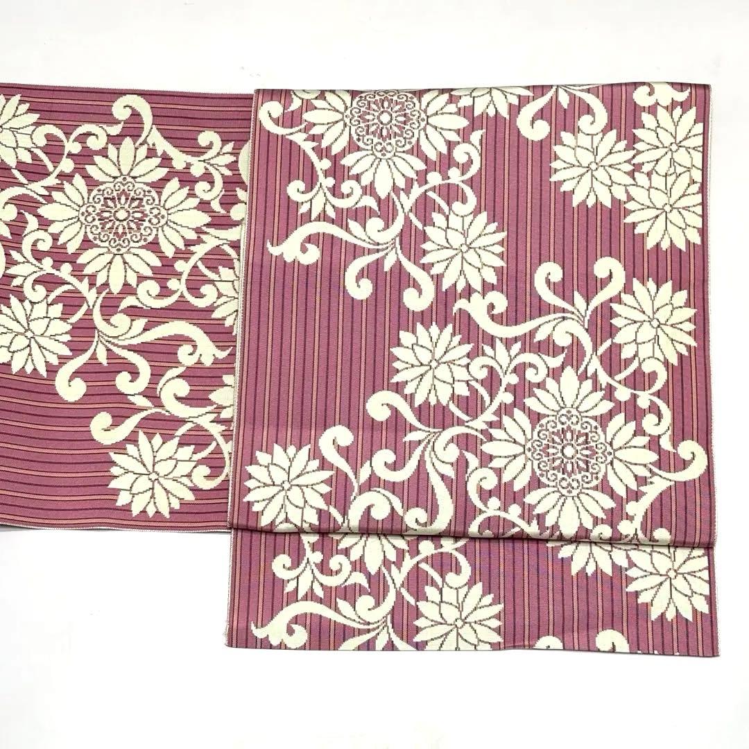 【専用】博多織 八寸名古屋帯 正絹 ピンク 極上の織 so262