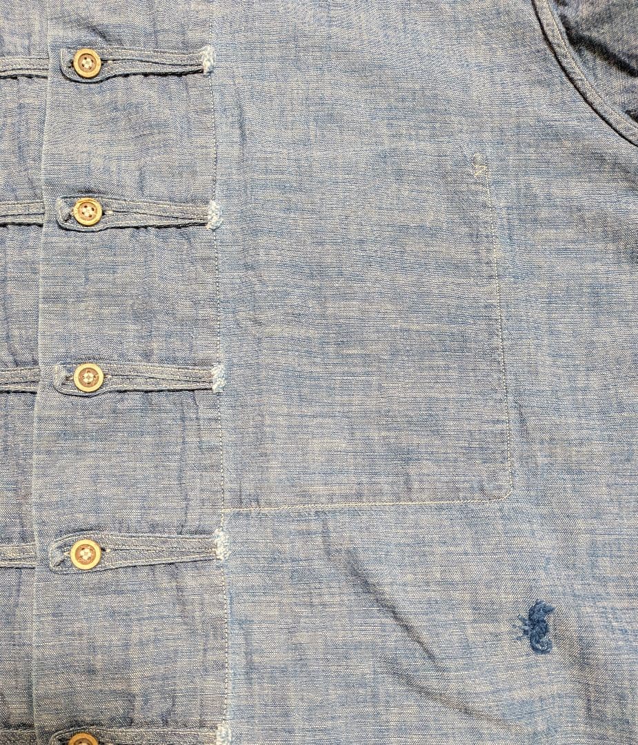 45R タツノオトシゴダンガリーシャツ 日本製 美品