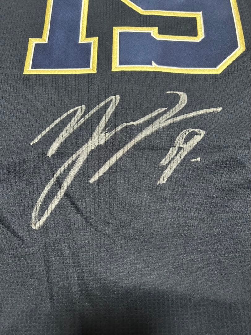 オリックス・バファローズ　山岡泰輔　直筆サイン入りユニフォーム　Mサイズ　新品