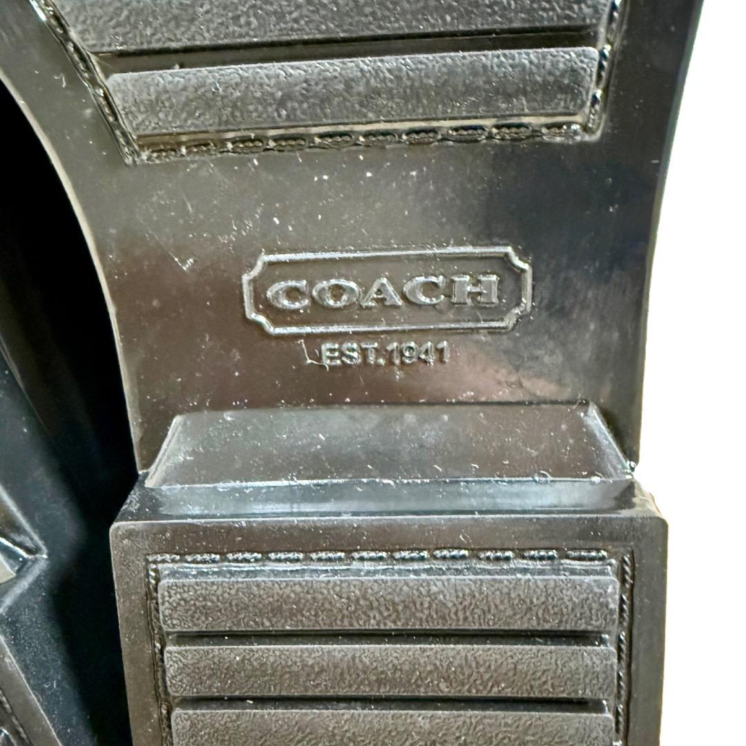 ooo【新品未使用】COACH コーチ レインブーツ 24cm 7ブラック