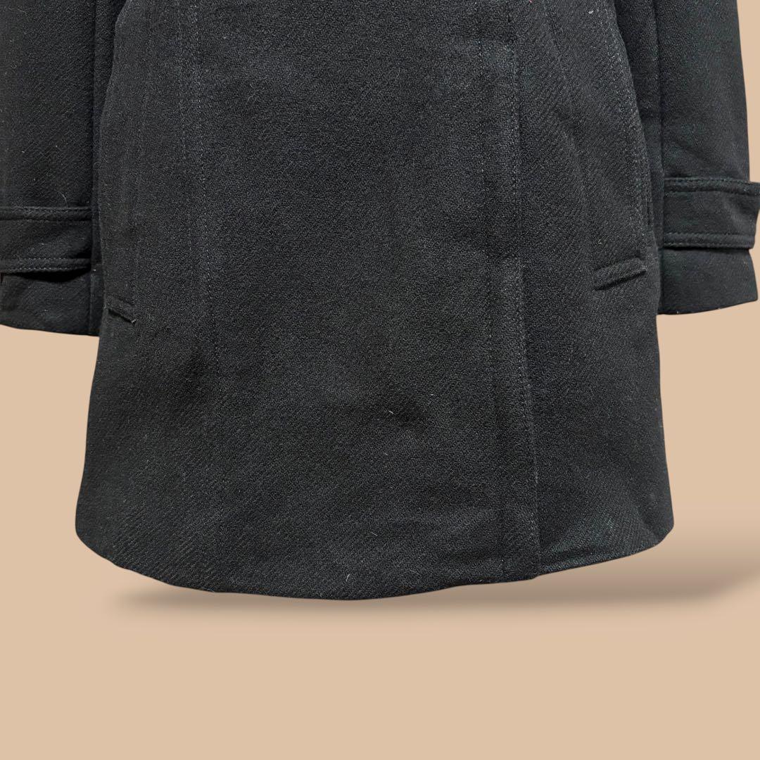 美品正規品ユーロ規格BURBERRYBRITカシミヤ混ウールコートチェック柄黒M