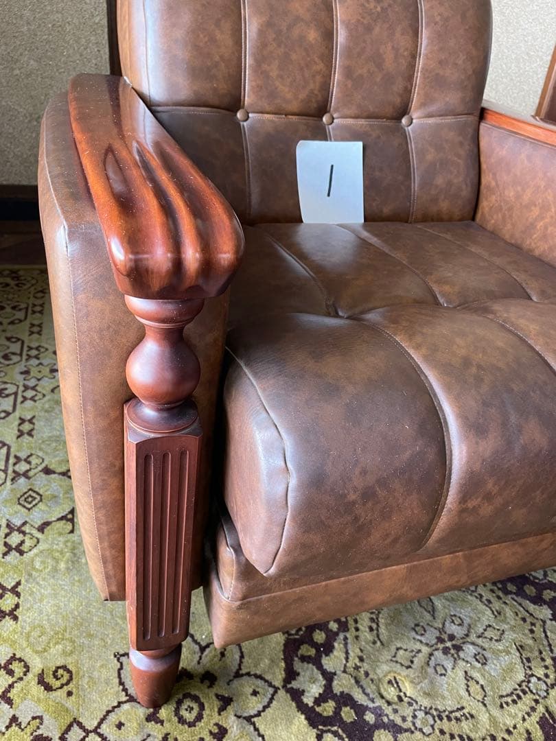 昭和レトロ　1人掛けソファ-1