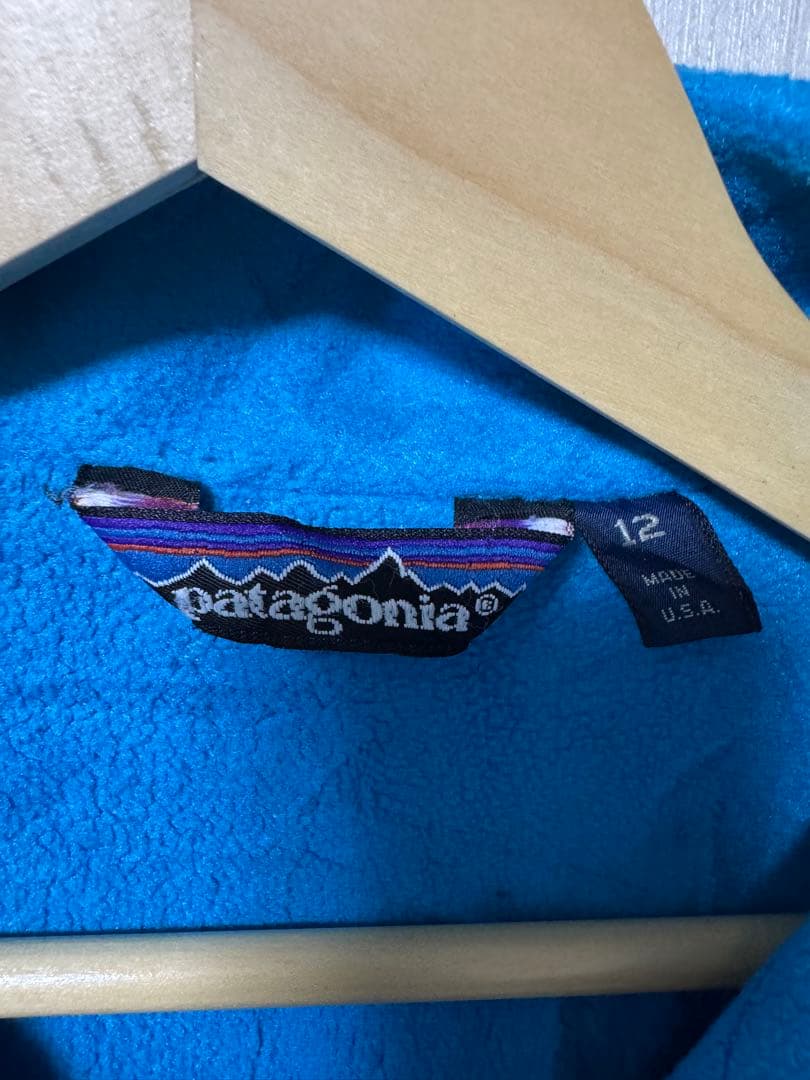 80s patagonia シェルドシンチラ USA製 ブルー サイズ12